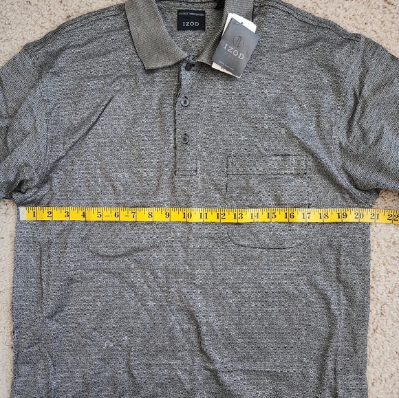 NWT Izod Golf Cotton Gray Polo Shirt Size M - Picture 5 of 5
